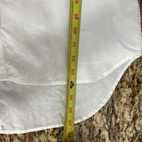 Cloth & Stone White High Low Hem Button Down Shirt Size S - Picture 12 of 12